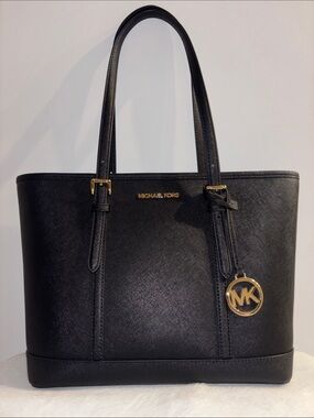 Michael Kors Jet Set Travel Small Saffiano Leather Top Zip Tote Bag
